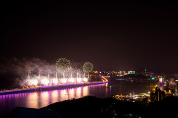 大连春节跨年烟花火晚会