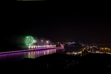 大连春节跨年烟花火晚会