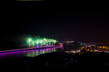 大连春节跨年烟花火晚会