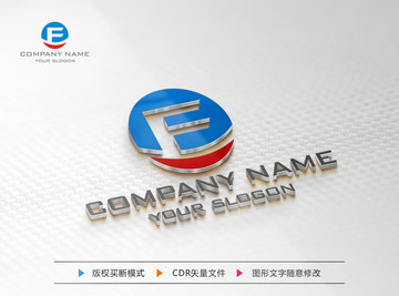 F字母LOGO设计 E字母