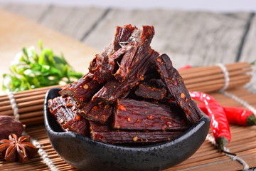 麻辣风干肉 高清大图