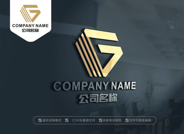 钻石G标志 G字母LOGO设计