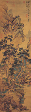 藍(lán)瑛溪閣清言圖