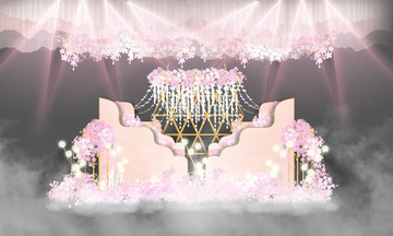 粉色系婚禮迎賓區(qū) 留影區(qū)