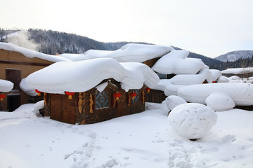 雪乡全景 中国雪乡 雪乡