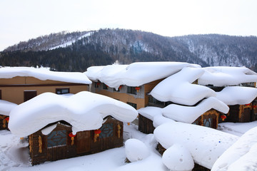 雪乡全景 中国雪乡 雪乡