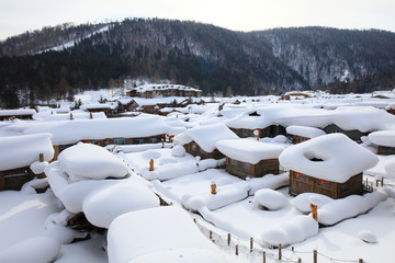 雪乡全景 中国雪乡 雪乡