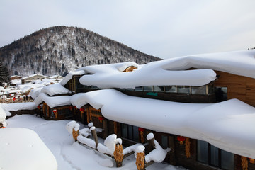 雪乡全景 中国雪乡 雪乡