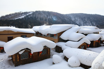 雪乡全景 中国雪乡 雪乡