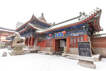 大雪纷飞大兴善寺