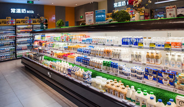 超市鲜奶酸奶 超市冷藏柜食品