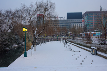 下雪后的济南泉城广场 （1）