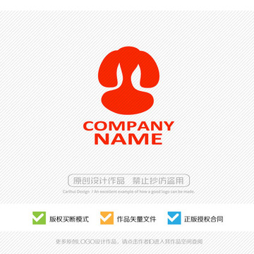女子剪影 LOGO設計