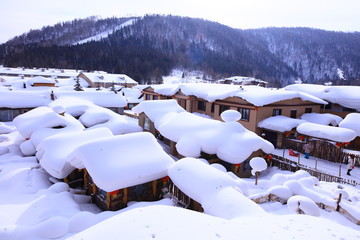 雪乡全景 中国雪乡 雪乡