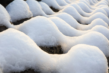 雪景线条