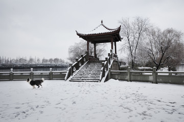 雪地亭台楼阁