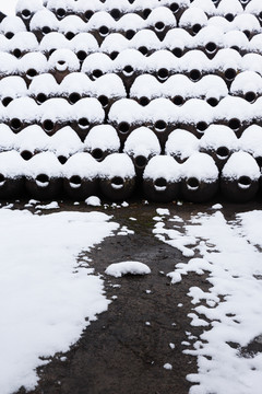 酒坛雪景