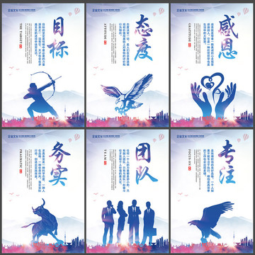文化墻團(tuán)隊(duì)專注目標(biāo)態(tài)度感恩務(wù)實(shí)