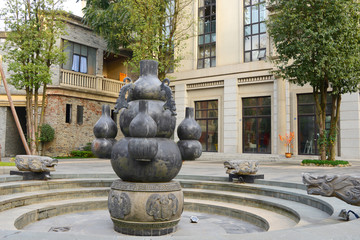 喷泉雕塑 神龙葫芦雕塑