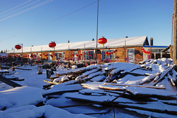 大兴安岭冷极村雪景