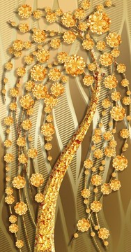 黄金发财树装饰画
