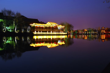 台儿庄古城夜景