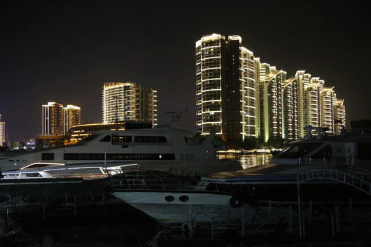 三亚大亚湾夜景 湾