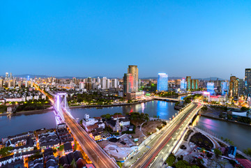 宁波三江口夜景