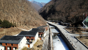 航拍柞水牛背梁风景区