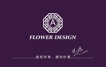 几何花logo