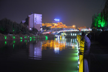 开封御河夜景