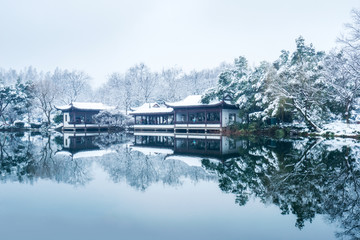 西湖雪景