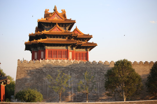 北京故宫角楼古建筑特写