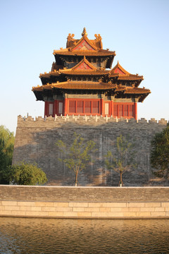 北京故宫角楼古建筑特写