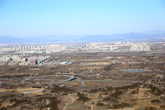 奥运塔爬楼俯视北京