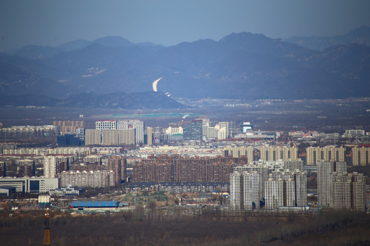 大钉子奥运塔观景平台远眺北京