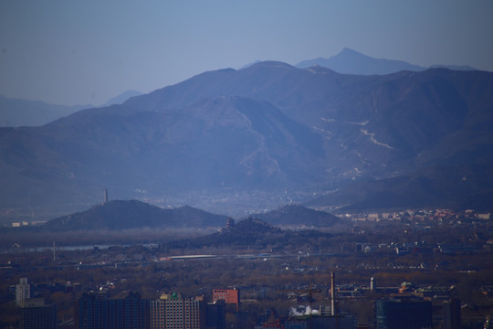 大钉子奥运塔观景平台远眺北京