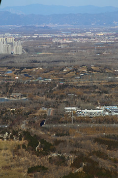 大钉子奥运塔鸟瞰北京
