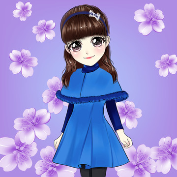 蘇小墨 Q版卡通唯美女孩插畫