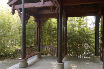 中式园林建筑一角
