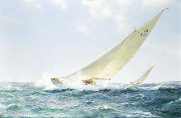 蒙塔古道森 帆船油画