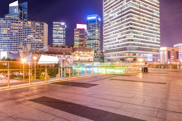 上海陆家嘴摩天大楼城市夜景