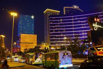 澳门建筑 澳门夜景 高清