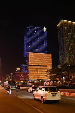 澳门街头夜景 高清