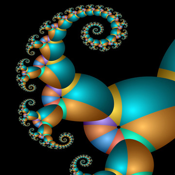 五彩螺旋立体图案