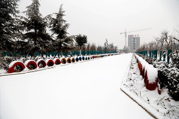 园林雪景