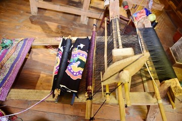 手工纺机织布机