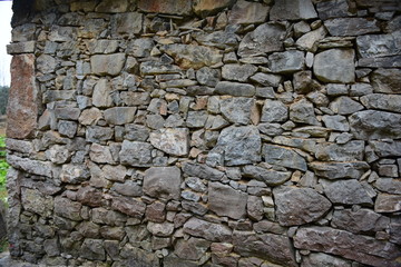 农村石头墙花纹