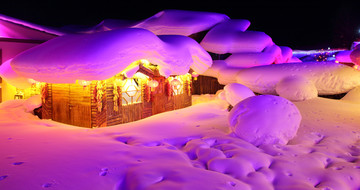 雪乡全景 中国雪乡 雪乡