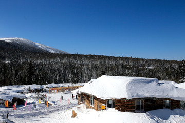 雪乡全景 中国雪乡 雪乡